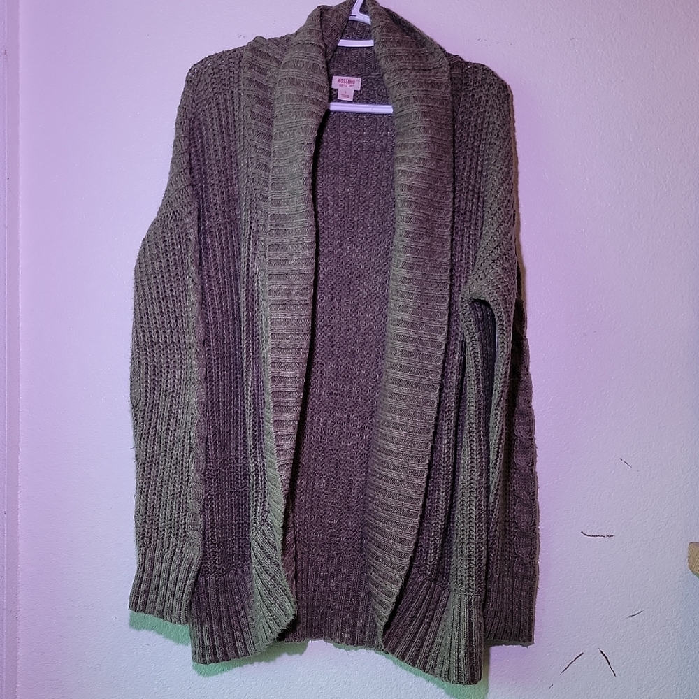 Mossimo Supply Co. Olive Cardigan Sweater